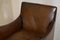 Antique Victorian Cigar Brown Leather Armchairs with Carved Legs, Set of 2, Image 4