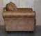 Contemporary Tan Brown Leather Two Seat Sofa & Matching Armchair, Set of 2 19