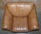 Contemporary Tan Brown Leather Two Seat Sofa & Matching Armchair, Set of 2, Image 16