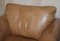 Contemporary Tan Brown Leather Two Seat Sofa & Matching Armchair, Set of 2, Image 17