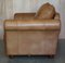 Contemporary Tan Brown Leather Two Seat Sofa & Matching Armchair, Set of 2, Image 10