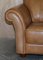 Contemporary Tan Brown Leather Two Seat Sofa & Matching Armchair, Set of 2, Image 7