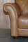 Contemporary Tan Brown Leather Two Seat Sofa & Matching Armchair, Set of 2 18
