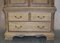 Large Limed Oak Media Cabinet Cupboard Prince Charles Fleur De Lis Feather Crest 7