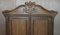 Large Limed Oak Media Cabinet Cupboard Prince Charles Fleur De Lis Feather Crest 4