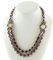 Halskette aus Roségold und Silber mit Diamanten, Amethysten, Bergkristallblumen und kleinen Perlen 4