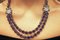 Halskette aus Roségold und Silber mit Diamanten, Amethysten, Bergkristallblumen und kleinen Perlen 7