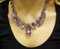 Collar en forma de gota de oro rosa y plata con amatista y diamantes, Imagen 7