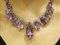 Collar en forma de gota de oro rosa y plata con amatista y diamantes, Imagen 6
