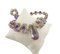 Collar en forma de gota de oro rosa y plata con amatista y diamantes, Imagen 4