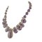 Rose Gold and Silver Drop Necklace with Amethyst and Diamonds 2