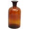 Antique Amber Apothecary Glass Bottle with Lid 6