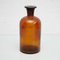 Antique Amber Apothecary Glass Bottle with Lid 2