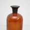 Bottiglia da farmacia antica in vetro ambrato con coperchio, Immagine 3