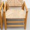 Sessel aus Holz und Schilfrohr im Stil von Charlotte Perriand, 2er Set 15