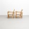 Sessel aus Holz und Schilfrohr im Stil von Charlotte Perriand, 2er Set 5