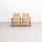 Lounge Chairs in Wood and Cane in the Style of Charlotte Perriand, Set of 2 3