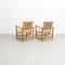 Sessel aus Holz und Schilfrohr im Stil von Charlotte Perriand, 2er Set 6