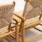 Sessel aus Holz und Schilfrohr im Stil von Charlotte Perriand, 2er Set 9