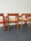 Red Carmimate Carver Chairs by Vico Magistretti, Set of 4, Image 4