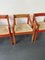 Red Carmimate Carver Chairs by Vico Magistretti, Set of 4 2