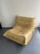 Fireside Sofa in Yellow Leather by Michael Ducaroy for Ligne Roset 1