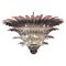 Italian Murano Glass Chandelier with Pink Leaves 2