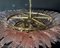 Italian Murano Glass Chandelier with Pink Leaves 12