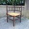 Corner Chair in Turned Oak and Straw, France, 1950s 3