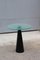 Italian Black Stem Table with Pyramid in Lacquered Wood, 1980s 2
