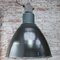 Large Vintage Industrial Dark Gray Enamel Pendant Light 6