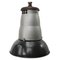 Large Vintage French Industrial Black Enamel Pendant Light from Mazda, Image 1