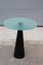 Italian Black Stem Table with Pyramid in Lacquered Wood, 1980s 1