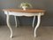 Tavolo ovale in legno con gambe color crema, Immagine 2