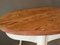 Tavolo ovale in legno con gambe color crema, Immagine 3