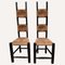 Dutch High Back Rush Side Chairs, 1950s, Set of 2 6