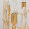 Large Italian Gold Brass & Crystal Glass Chandelier by Gaetano Sciolari, 1970s, Image 4