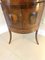 Antique Victorian Mahogany & Painted Decorated Bow Fronted Corner Display Cabinet, Image 7