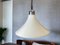 Large Scandinavian Modern White Acrylic Pull Down Extendable Hanging Light, 1960s 5