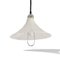 Large Scandinavian Modern White Acrylic Pull Down Extendable Hanging Light, 1960s 4