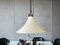 Large Scandinavian Modern White Acrylic Pull Down Extendable Hanging Light, 1960s, Image 1