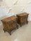 Tables de Chevet Antiques en Noyer Sculpté, Set de 2 3