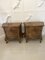 Antique Figured and Carved Walnut Bedside Cabinets, Set of 2, Image 1