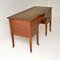 Antique Edwardian Inlaid Satin Wood Leather Top Desk, Image 9