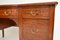 Antiker edwardianischer Schreibtisch aus Holz mit Lederplatte & Intarsien 6