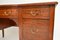 Antique Edwardian Inlaid Satin Wood Leather Top Desk, Image 6