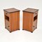 French Art Deco Walnut Bedside Cabinets, Set of 2, Image 3