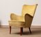 Slim 'Samsas' Style Swedish Lime Green Velvet Lounge Chair by Carl Malmsten 6