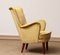 Slim 'Samsas' Style Swedish Lime Green Velvet Lounge Chair by Carl Malmsten, Image 9