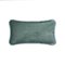 White Velvet with Teal Fringes Rectangle Happy Pillow from Lo Decor 3